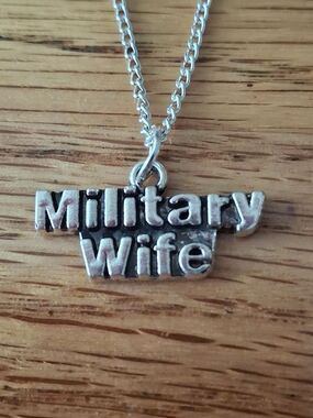 Military Wife Silver-Tone Pendant Necklace
